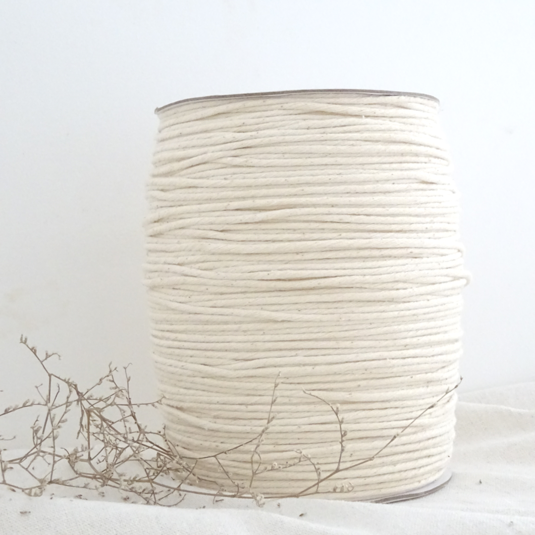 WOWOSS 2 Rouleau de Cordon en Coton Naturelle pour Macramé Tissage