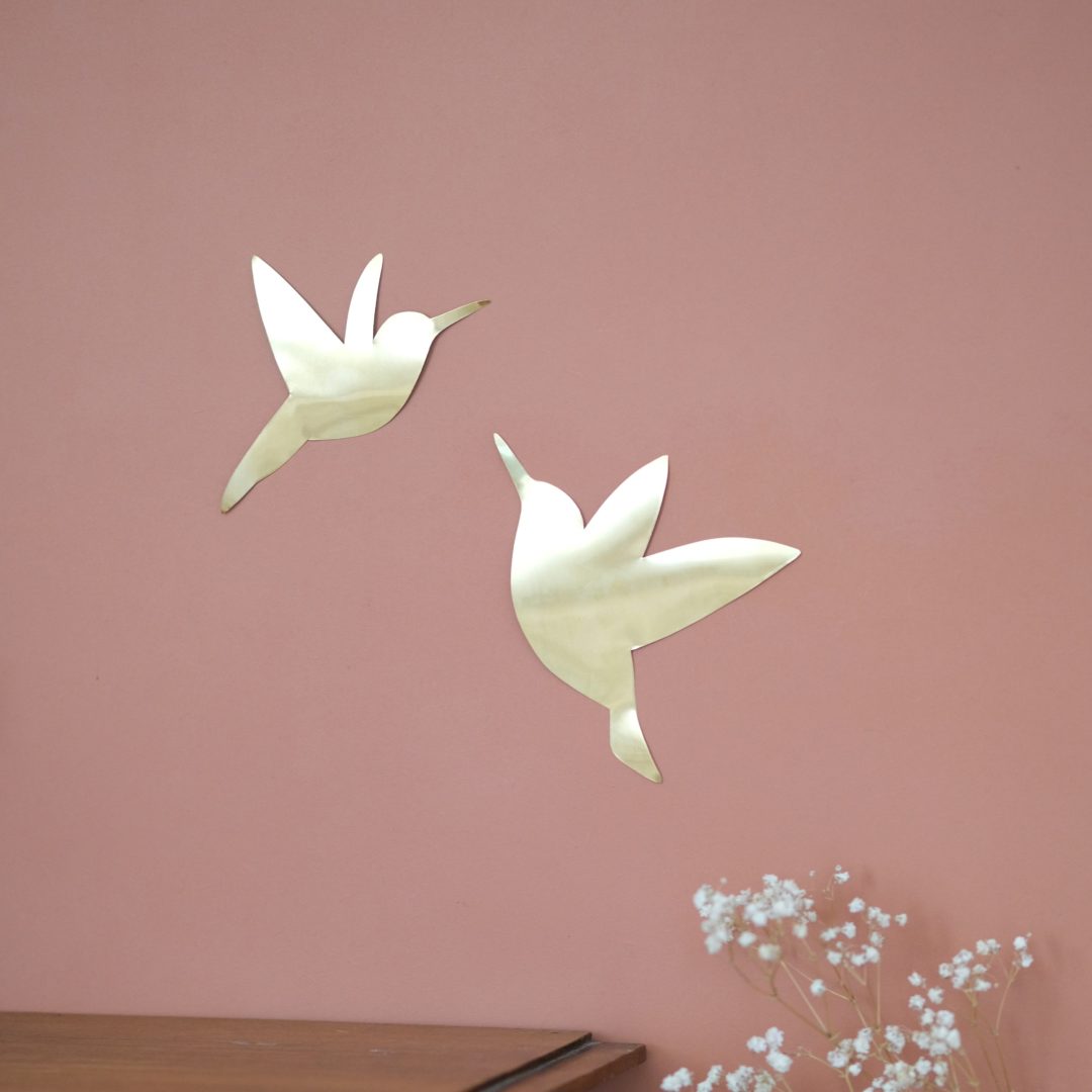 décoration en laiton colibris