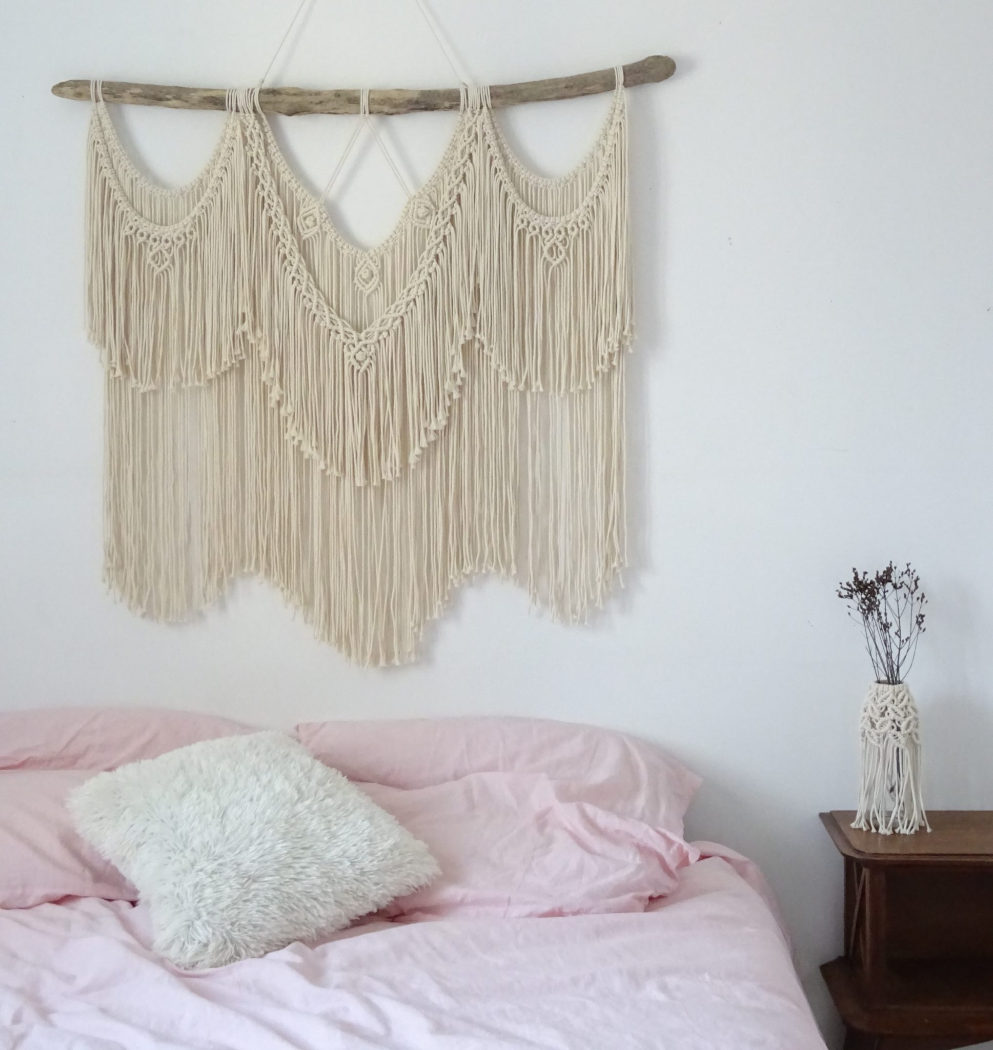 Grand macramé tête de lit • Manawea Macramé